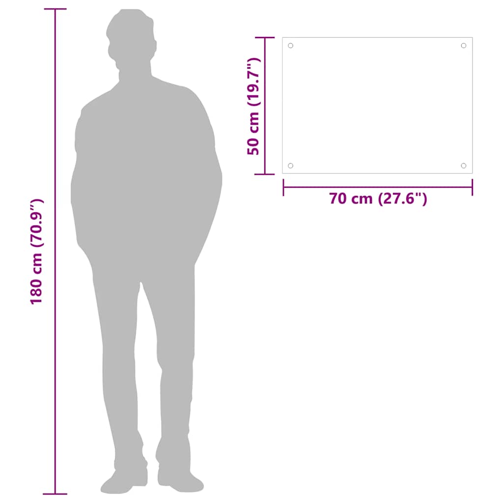 Kuchyňský panel černý 70 x 50 cm tvrzené sklo