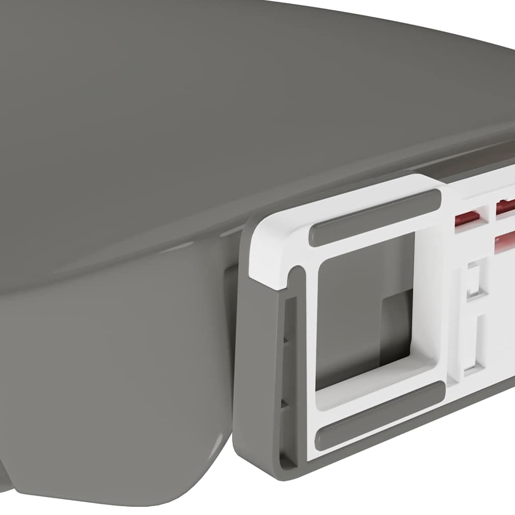 WC sedátko s pomalým sklápěním rychloupínací šedé oválné