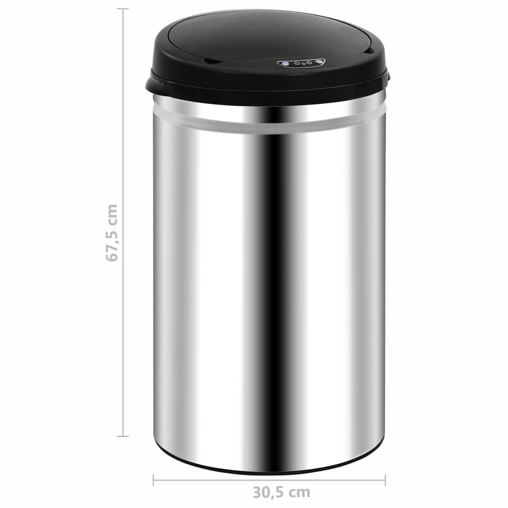 Odpadkový koš s automatickým senzorem 40 l nerezová ocel