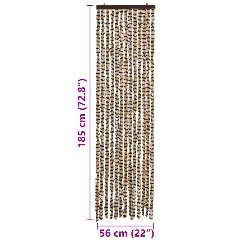 Závěs proti hmyzu béžovo-hnědý 56 x 185 cm Chenille