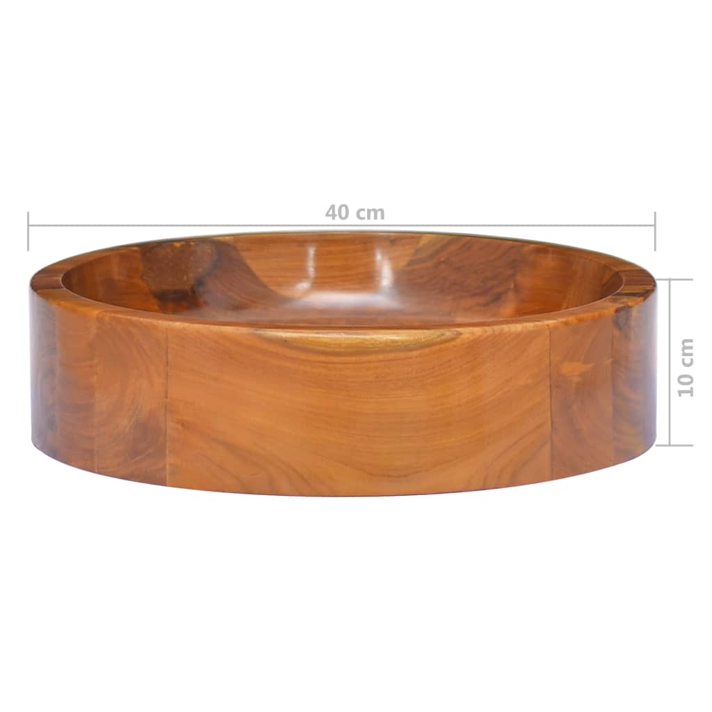 Umyvadlo masivní teak Φ40 x 10 cm