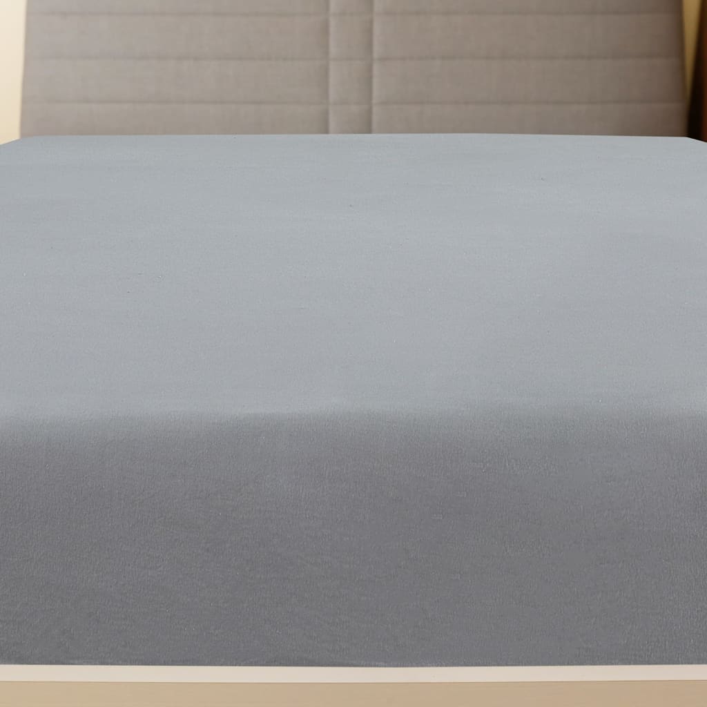 Jersey prostěradlo šedé 90x200 cm bavlna