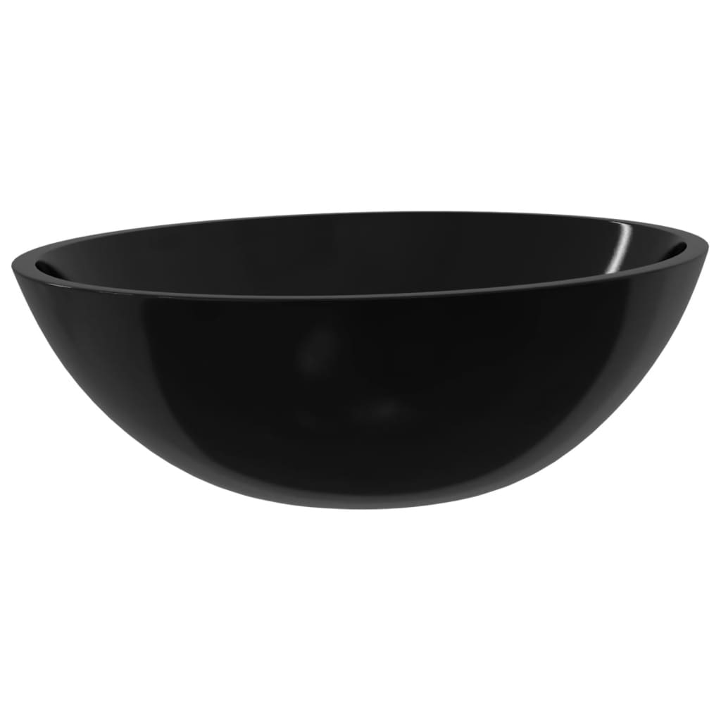 Umyvadlo sklo 50 x 37 x 14 cm černé
