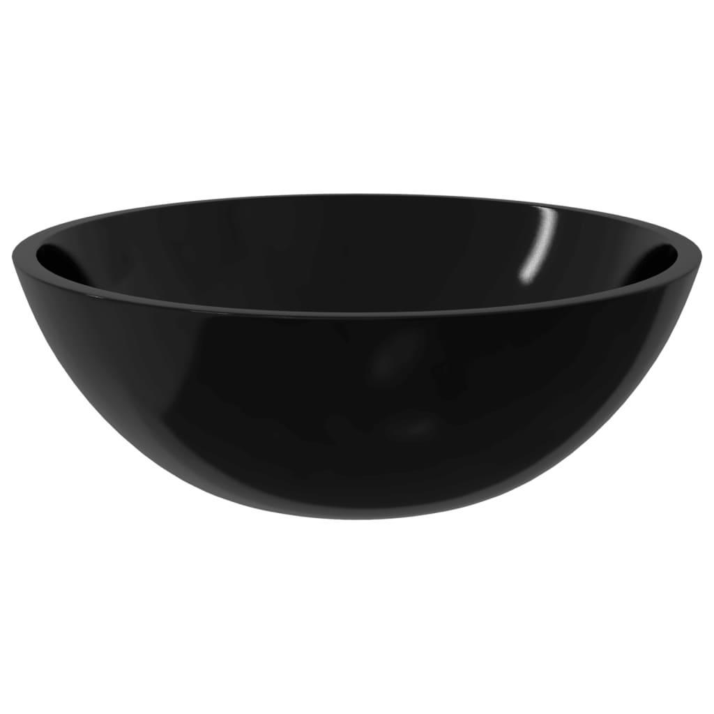 Umyvadlo sklo 50 x 37 x 14 cm černé
