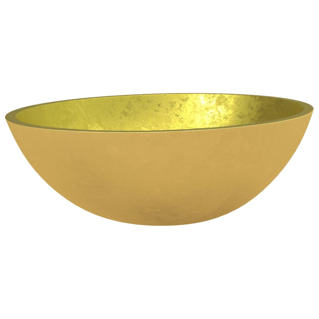 Umyvadlo sklo 50 x 37 x 14 cm zlaté