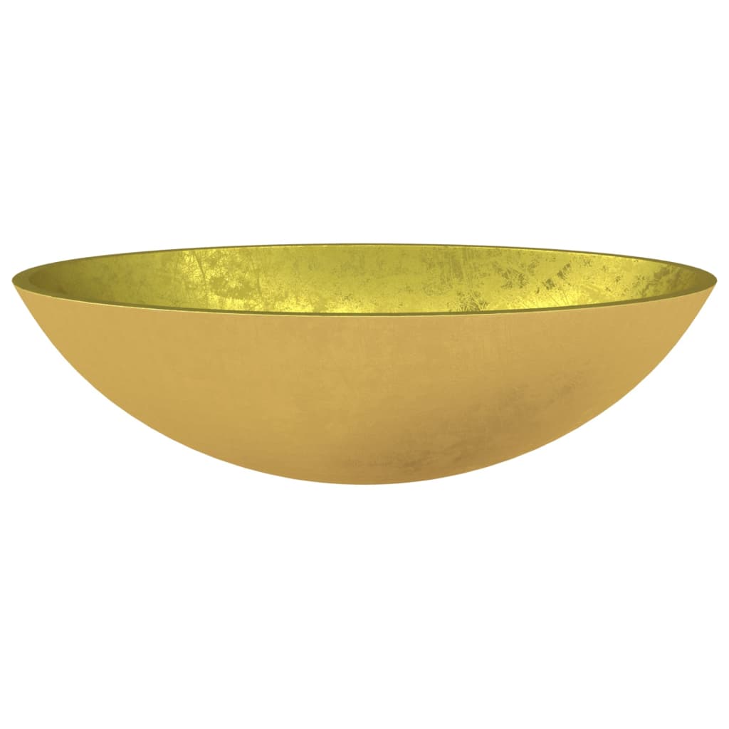 Umyvadlo sklo 50 x 37 x 14 cm zlaté