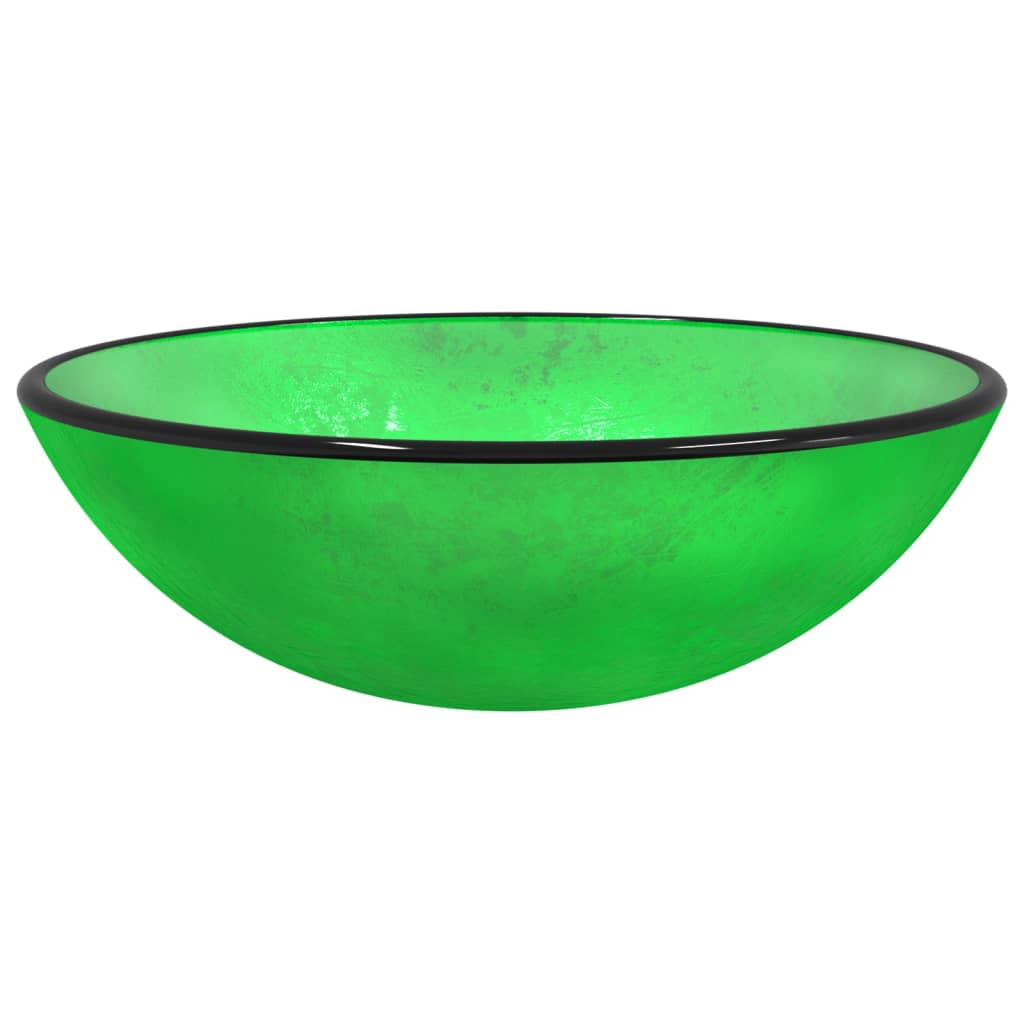 Umyvadlo tvrzené sklo 42 x 14 cm zelené