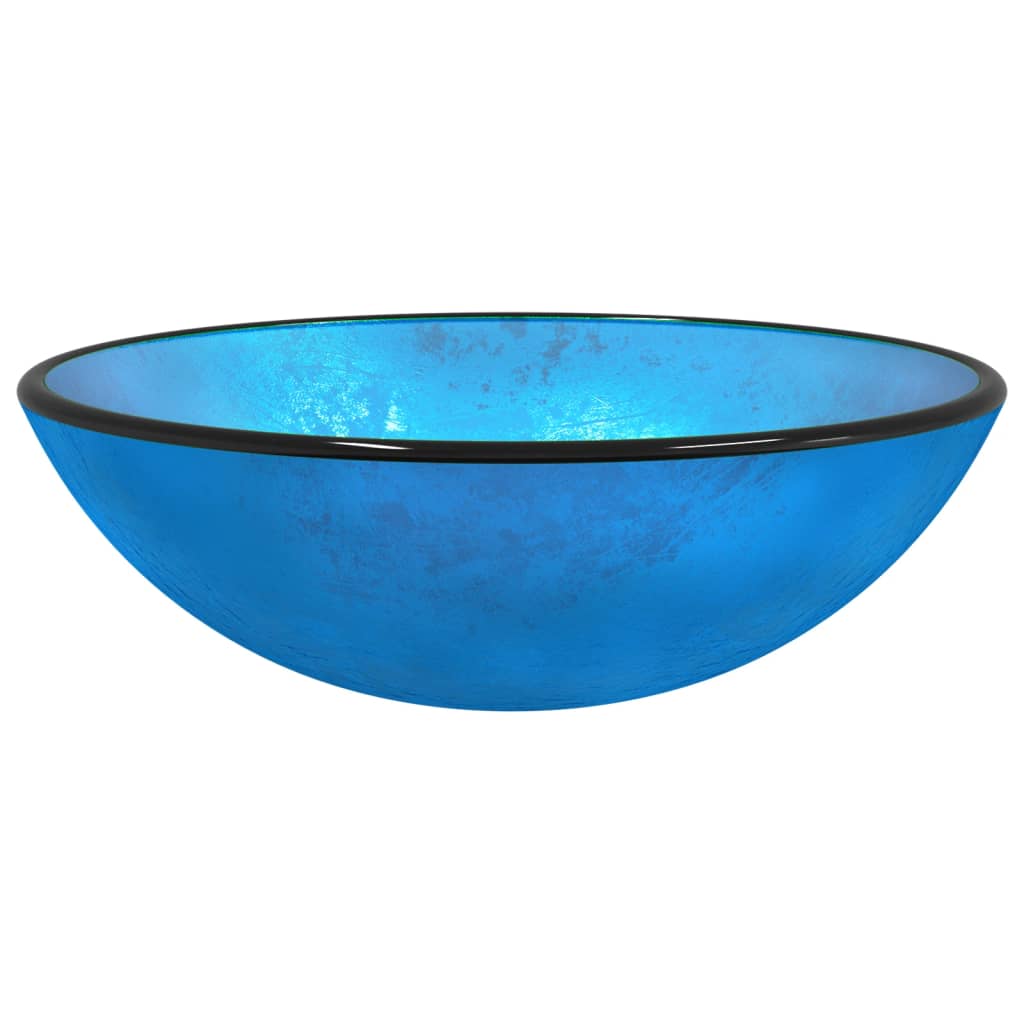 Umyvadlo tvrzené sklo 42 x 14 cm modré