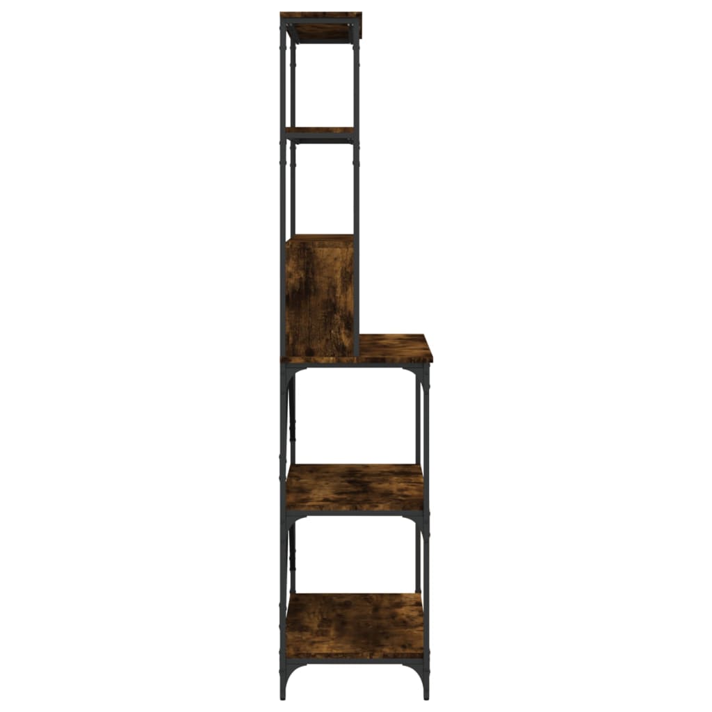Kuchyňský regál 6patrový kouřový dub 90 x 40 x 180 cm kompozit