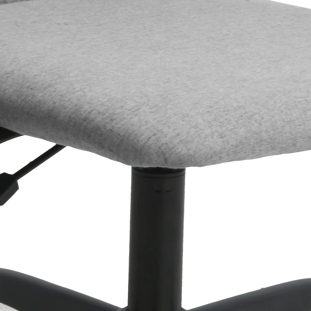 Kancelářská židle výškově nastavitelná světle šedá textil