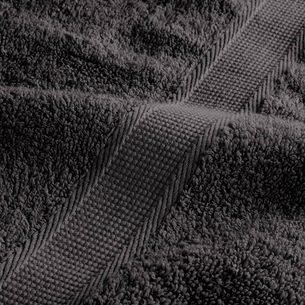 Prémiové osušky SOLUND 10 ks antracitové 100x150 cm 600 g/m²