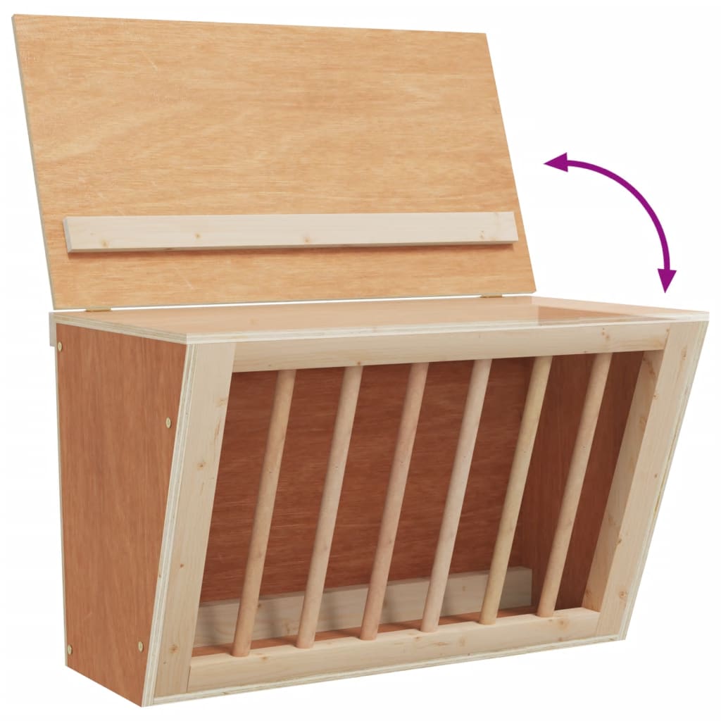 Seník pro králíky 37 x 18,5 x 23 cm masivní jedlové dřevo