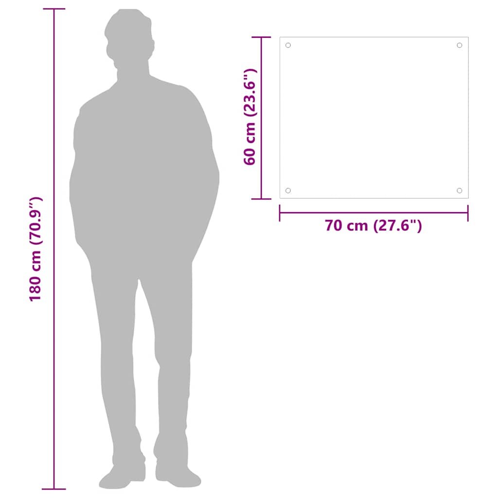 Kuchyňské panely 2 ks černé 70 x 60 cm tvrzené sklo