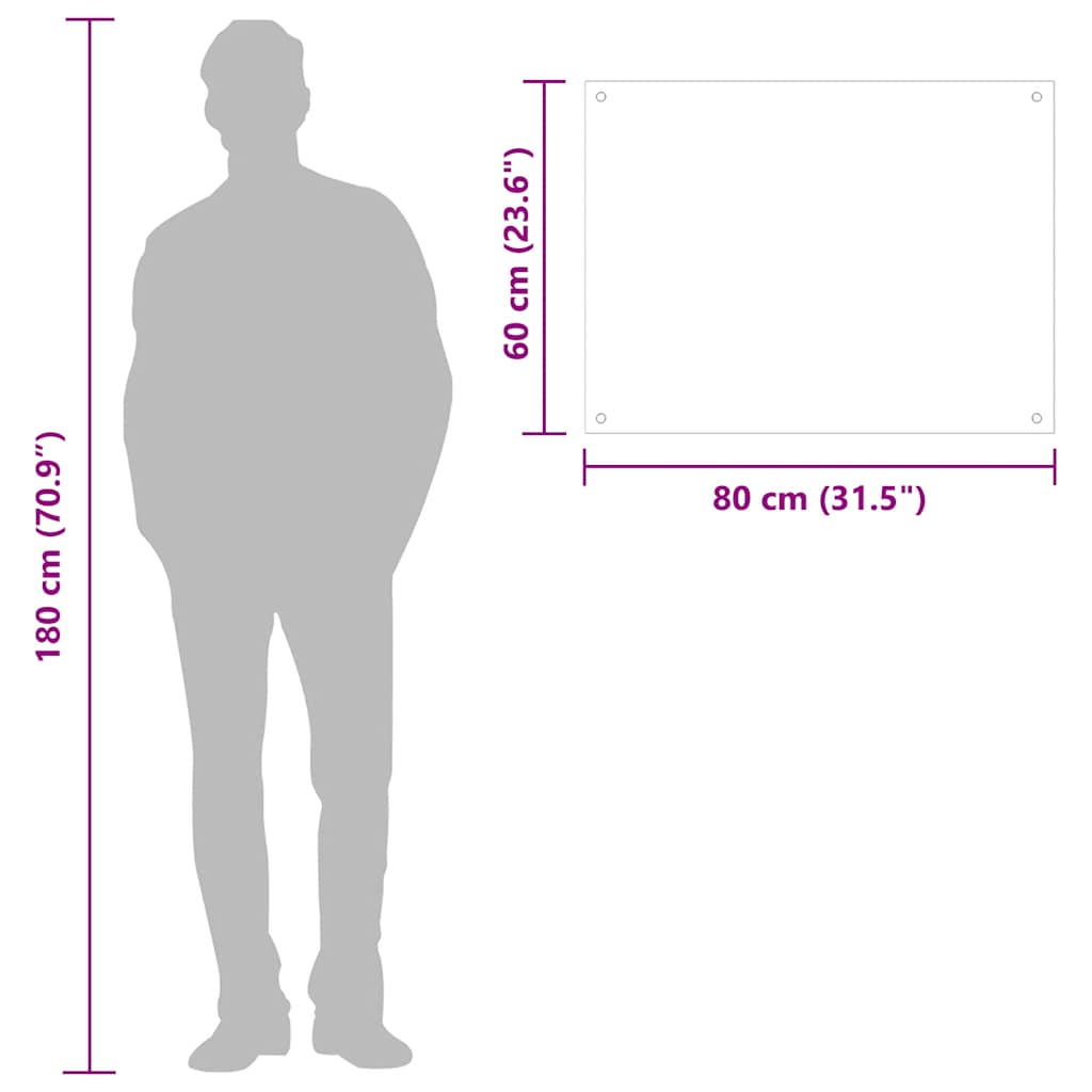 Kuchyňské panely 2 ks černé 80 x 60 cm tvrzené sklo