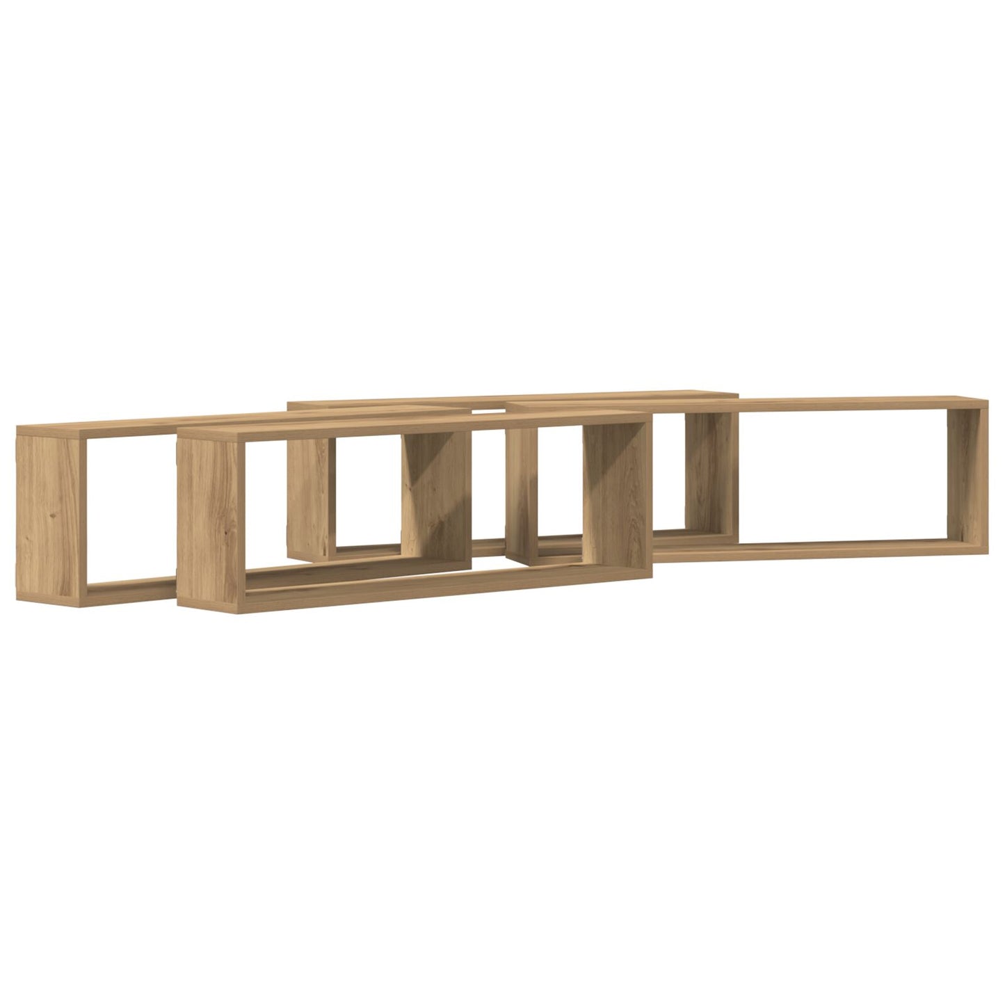 Nástěnné police 4 ks Řemeslný dub 80x15x26 cm Kompozitní dřevo