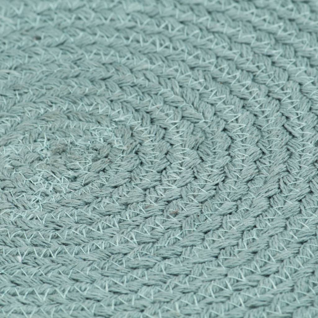 Prostírání 6 ks zelené 38 cm kulaté bavlna