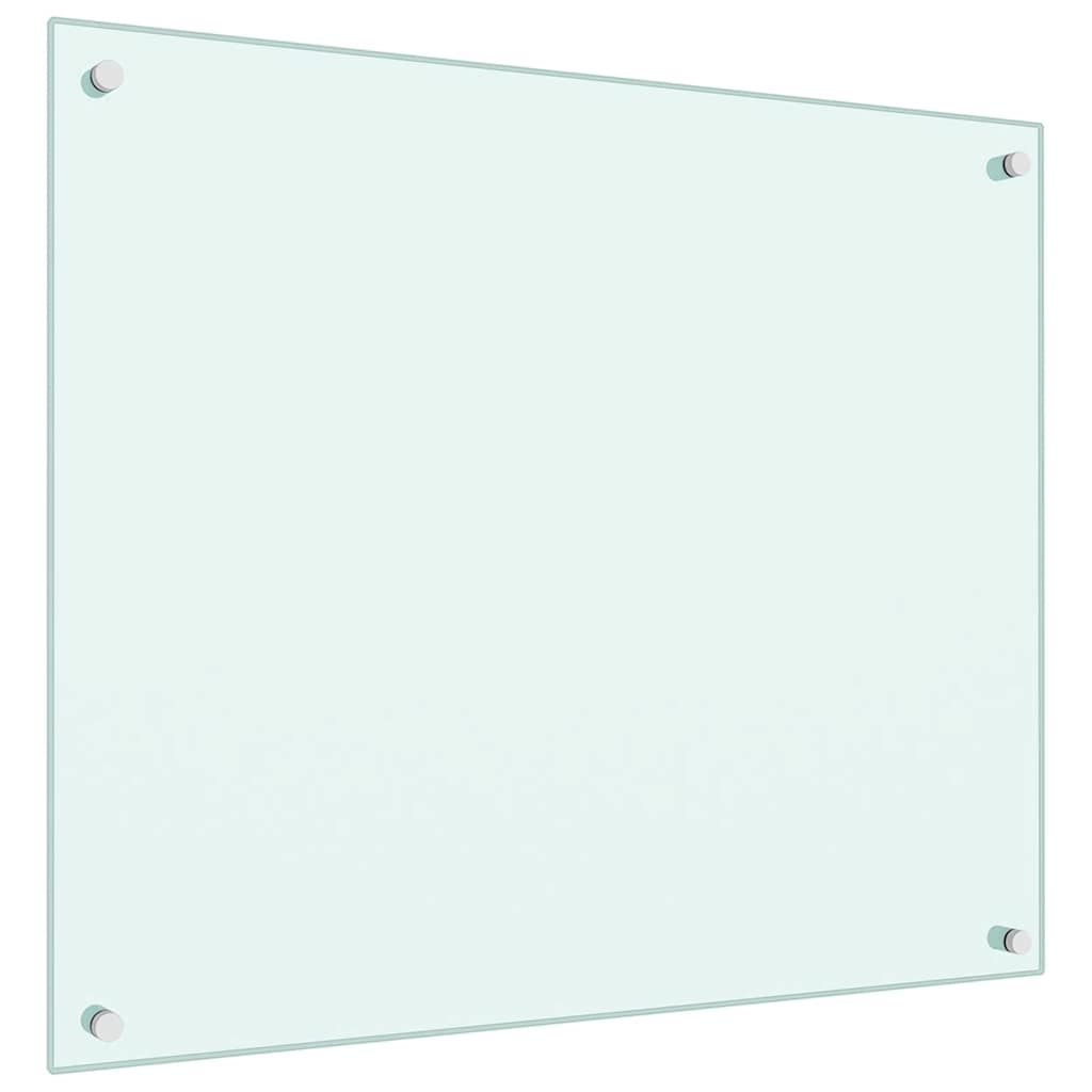 Kuchyňský panel bílý 70 x 60 cm tvrzené sklo