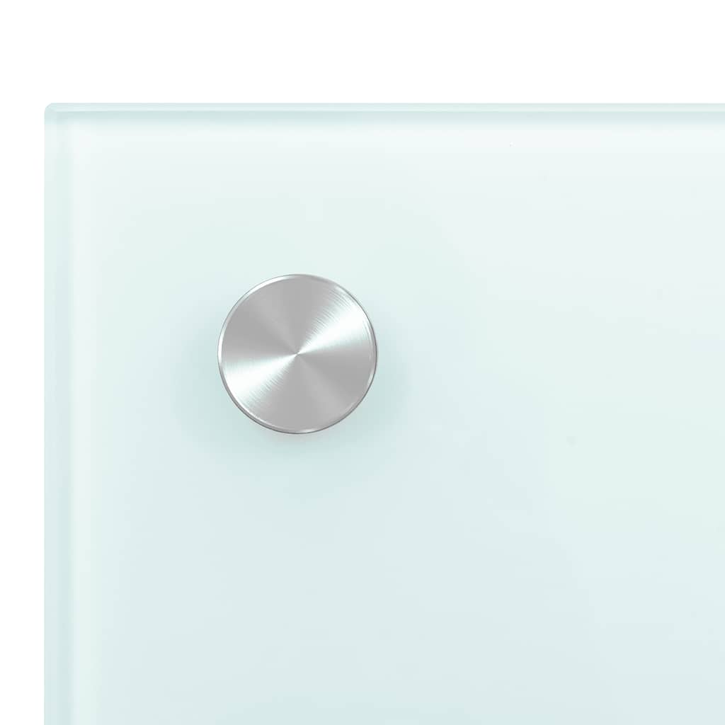 Kuchyňský panel bílý 70 x 60 cm tvrzené sklo