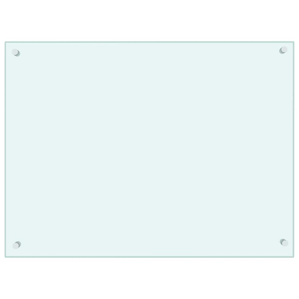 Kuchyňský panel bílý 80 x 60 cm tvrzené sklo