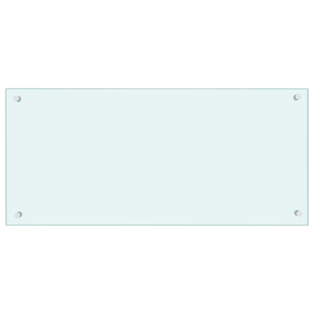 Kuchyňský panel bílý 90 x 40 cm tvrzené sklo