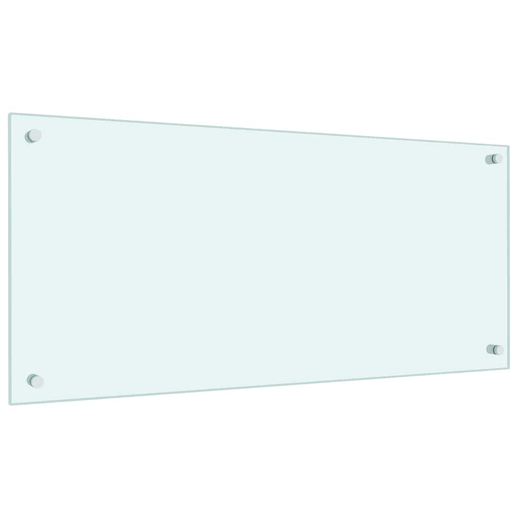 Kuchyňský panel bílý 90 x 40 cm tvrzené sklo