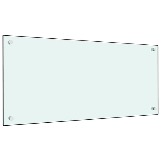 Kuchyňský panel bílý 90 x 40 cm tvrzené sklo