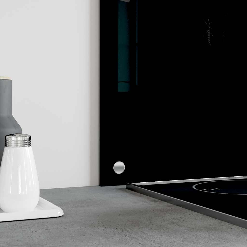 Kuchyňský panel černý 70 x 50 cm tvrzené sklo