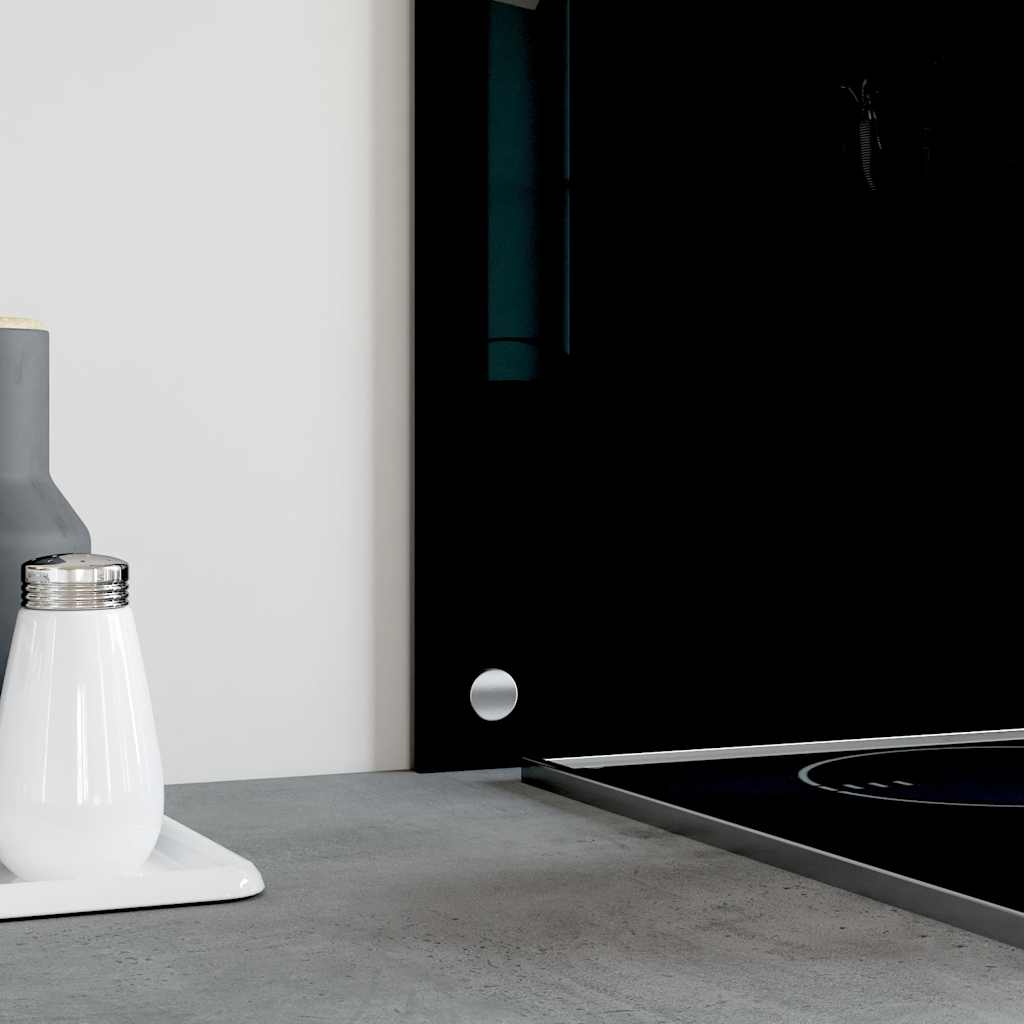 Kuchyňský panel černý 70 x 60 cm tvrzené sklo