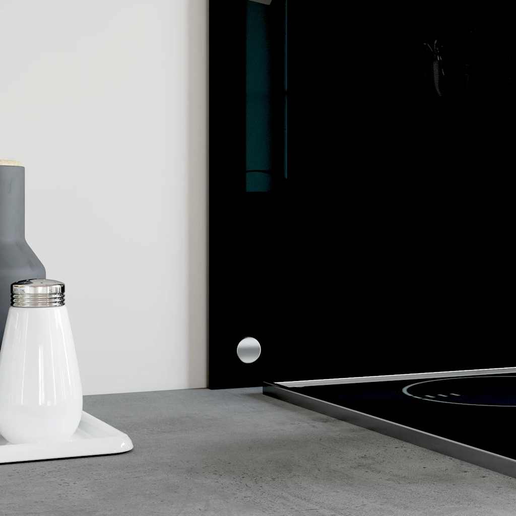 Kuchyňský panel černý 90 x 40 cm tvrzené sklo