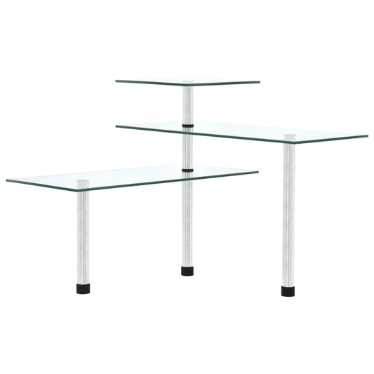 3patrová rohová kuchyňská police tvrzené sklo