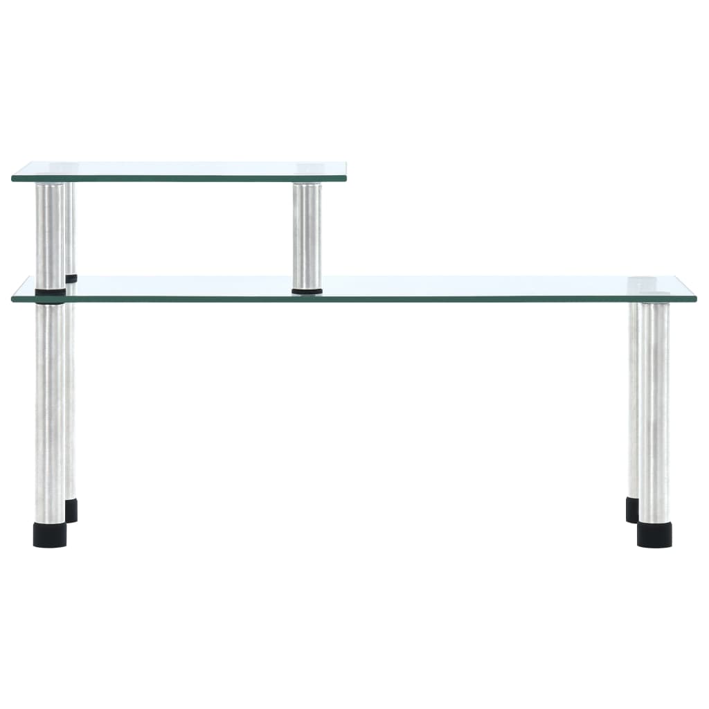 Kuchyňská police průhledná 45 x 16 x 26 cm tvrzené sklo