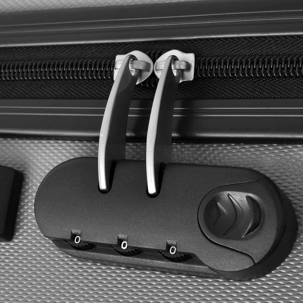 Sada tří skořepinových kufrů na kolečkách stříbrná 45,5/55/66cm