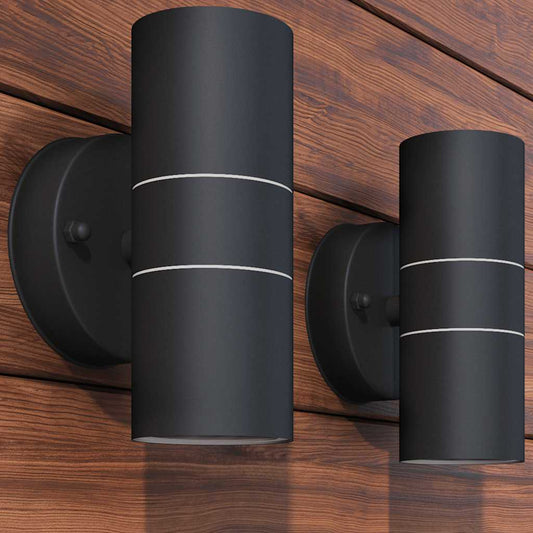 Venkovní LED nástěnná svítidla 2ks nerez horní/spodní osvětlení