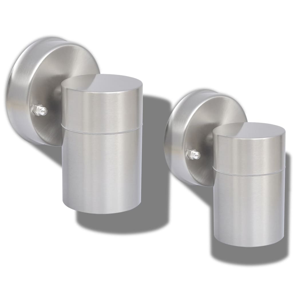 Venkovní nástěnná svítidla 2 ks nerez spodní osvětlení