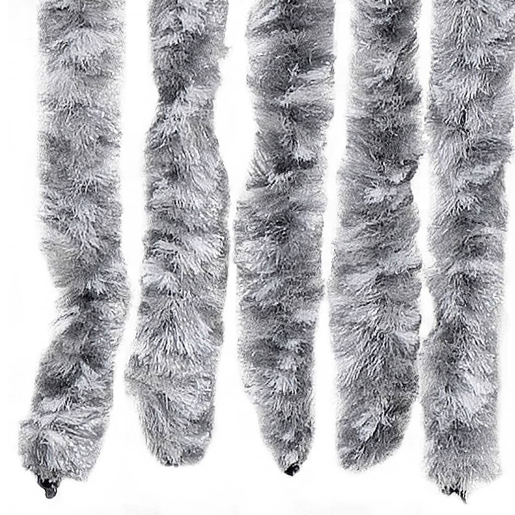 Závěs proti hmyzu bílý a šedý 100 x 220 cm Chenille