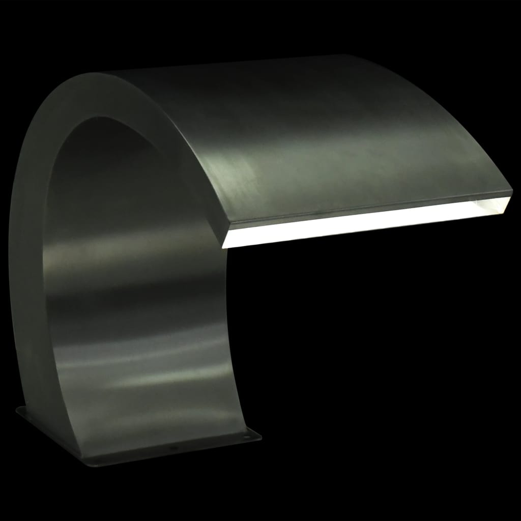 Bazénová fontána s LED osvětlením nerezová ocel 30 x 60 x 45 cm