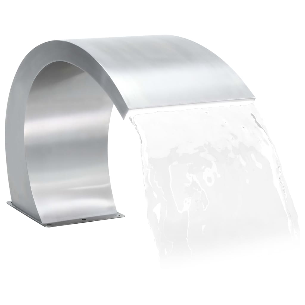 Bazénová fontána s LED osvětlením nerezová ocel 30 x 60 x 45 cm