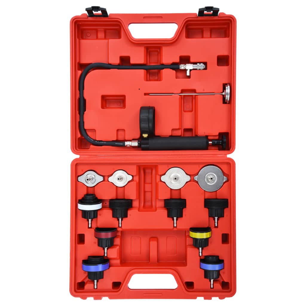 14dílný tester tlaku chladícího systému a uzávěrů chladiče