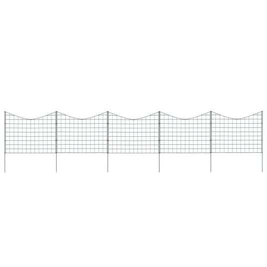 Zahradní plot s obloukem dolů 77,5 x 64 cm zelený