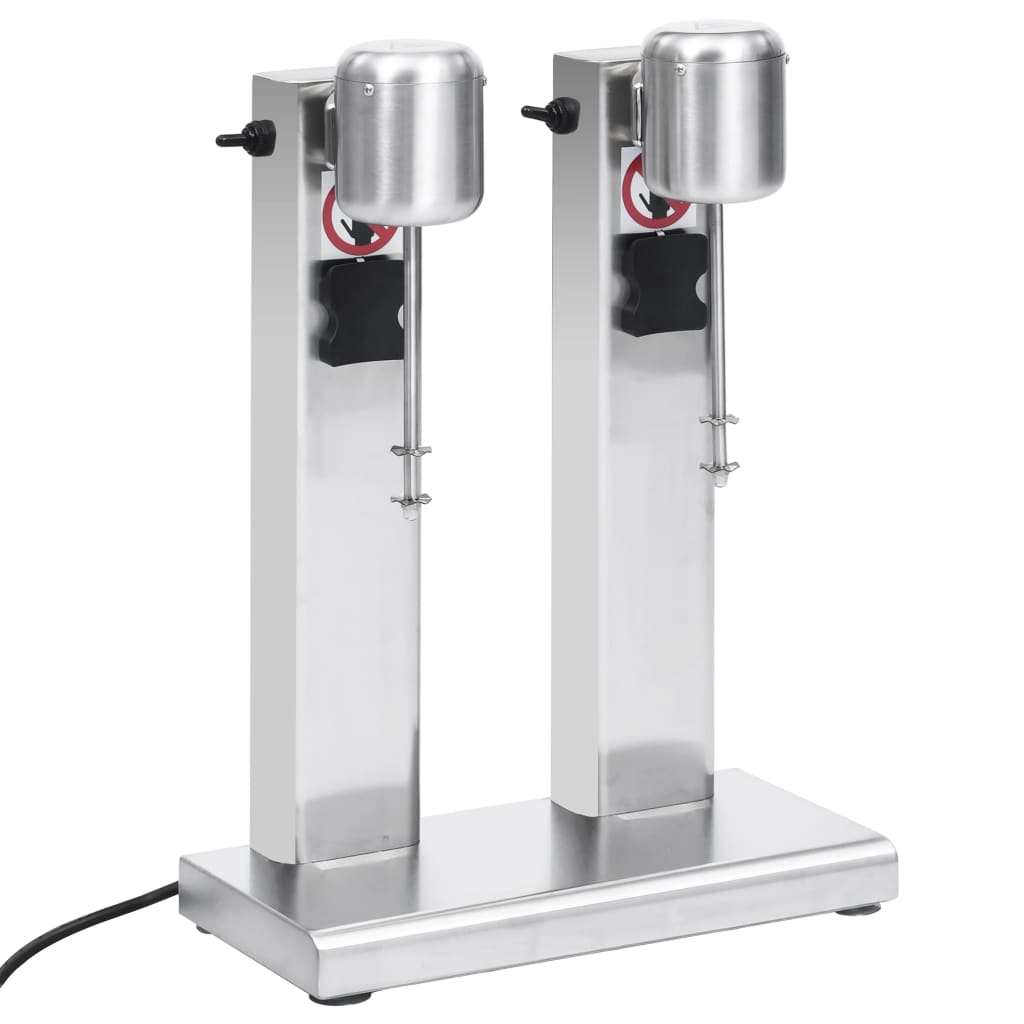 Mixér na milkshake s dvěma pohárky nerezová ocel 2 l