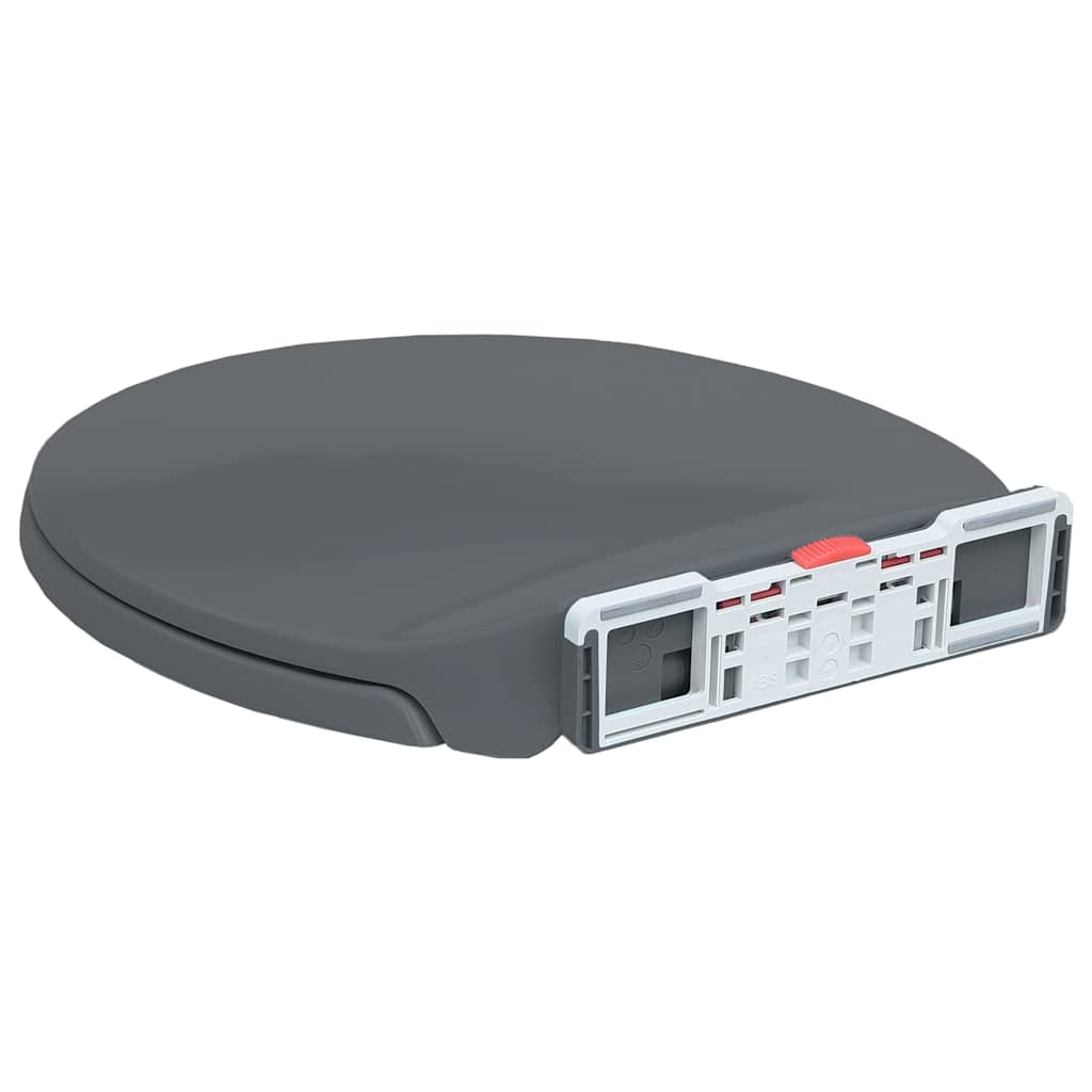 WC sedátko s pomalým sklápěním rychloupínací šedé oválné