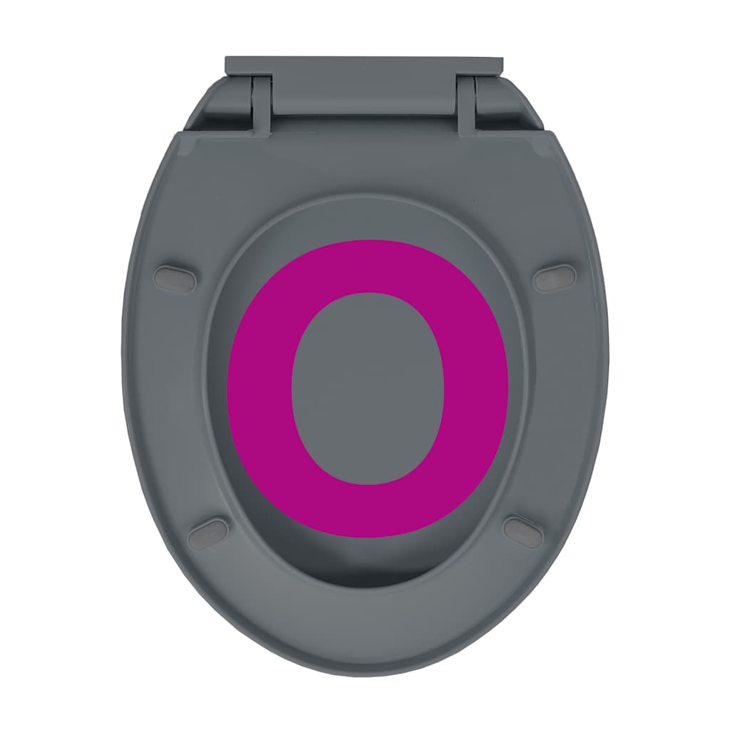 WC sedátko s pomalým sklápěním rychloupínací šedé oválné