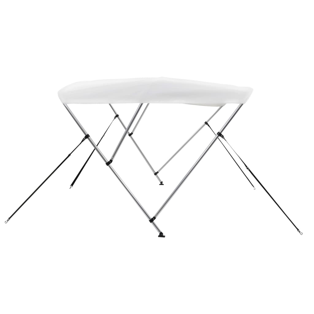 Bimini stříška se 3 oblouky bílá 183 x 160 x 137 cm