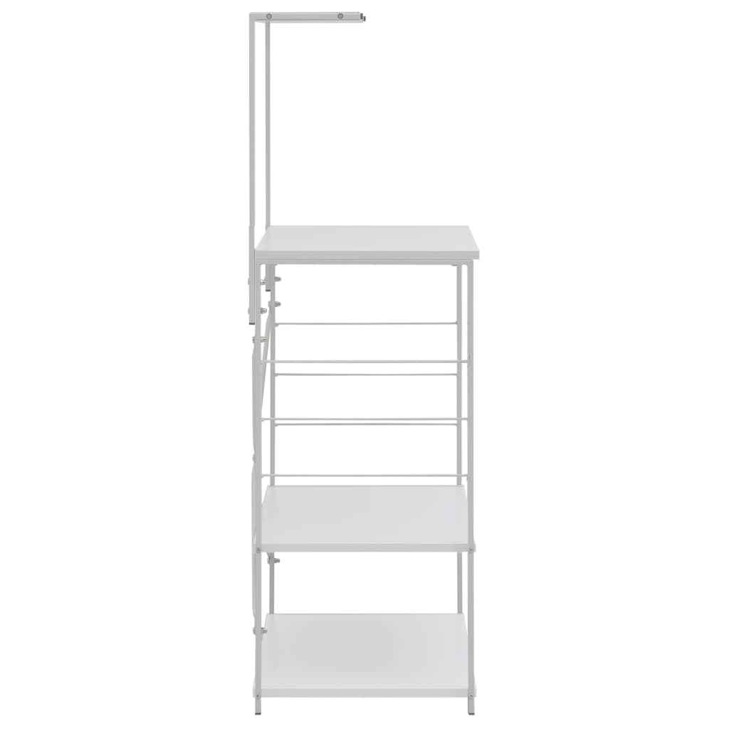 Skříňka na mikrovlnku bílá 60 x 39,6 x 123 cm kompozitní dřevo