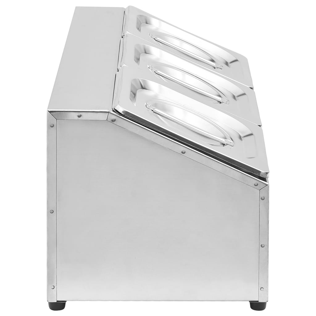 Nástavba na gastronádoby pro 3 GN 1/6 nádoby nerezová ocel