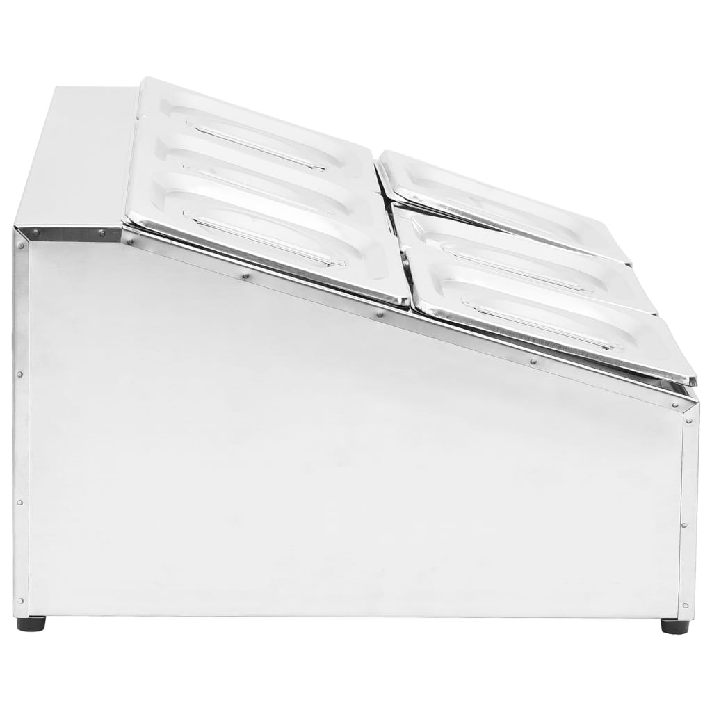 Nástavba na gastronádoby pro 6 GN 1/6 nádob nerezová ocel