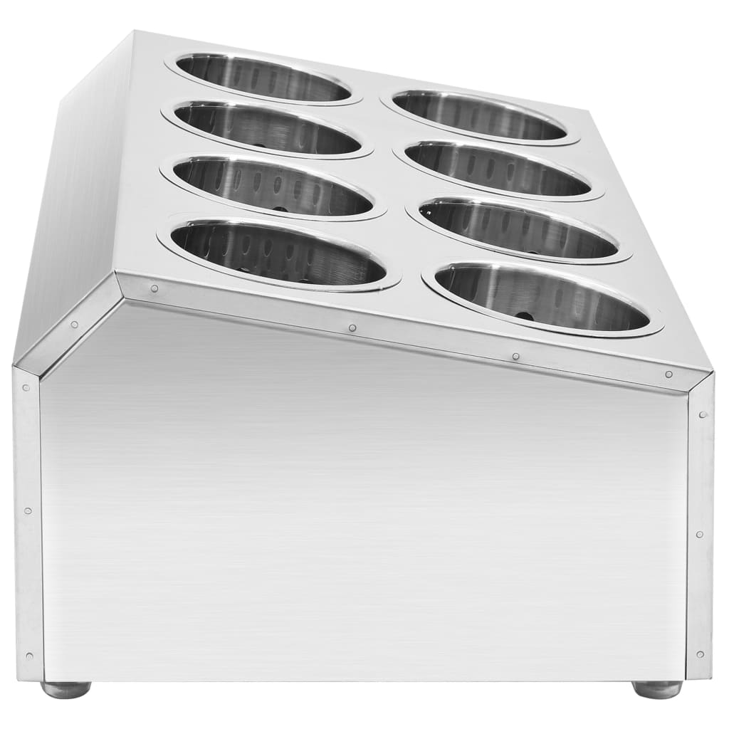 Stojan na příbory 8 košíků obdélníkový nerezová ocel