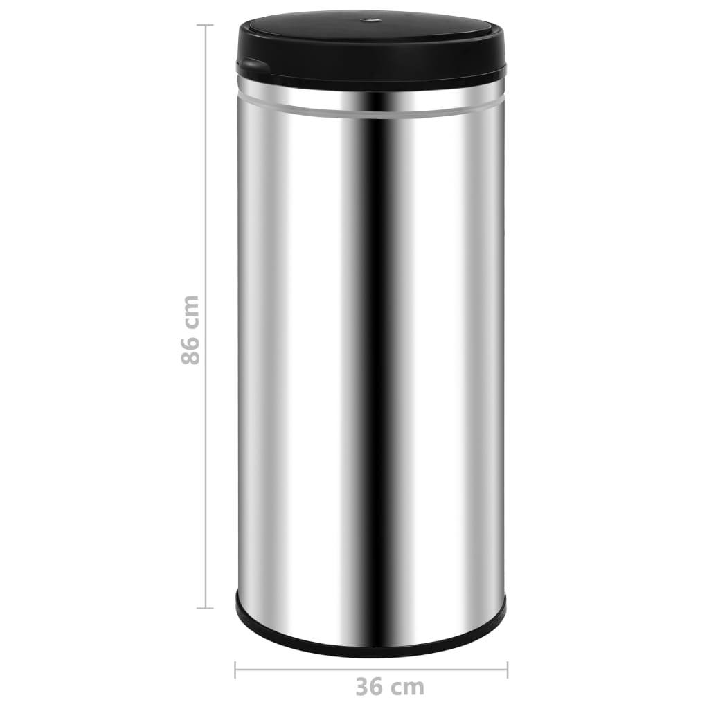 Odpadkový koš s automatickým senzorem 80 l nerezová ocel