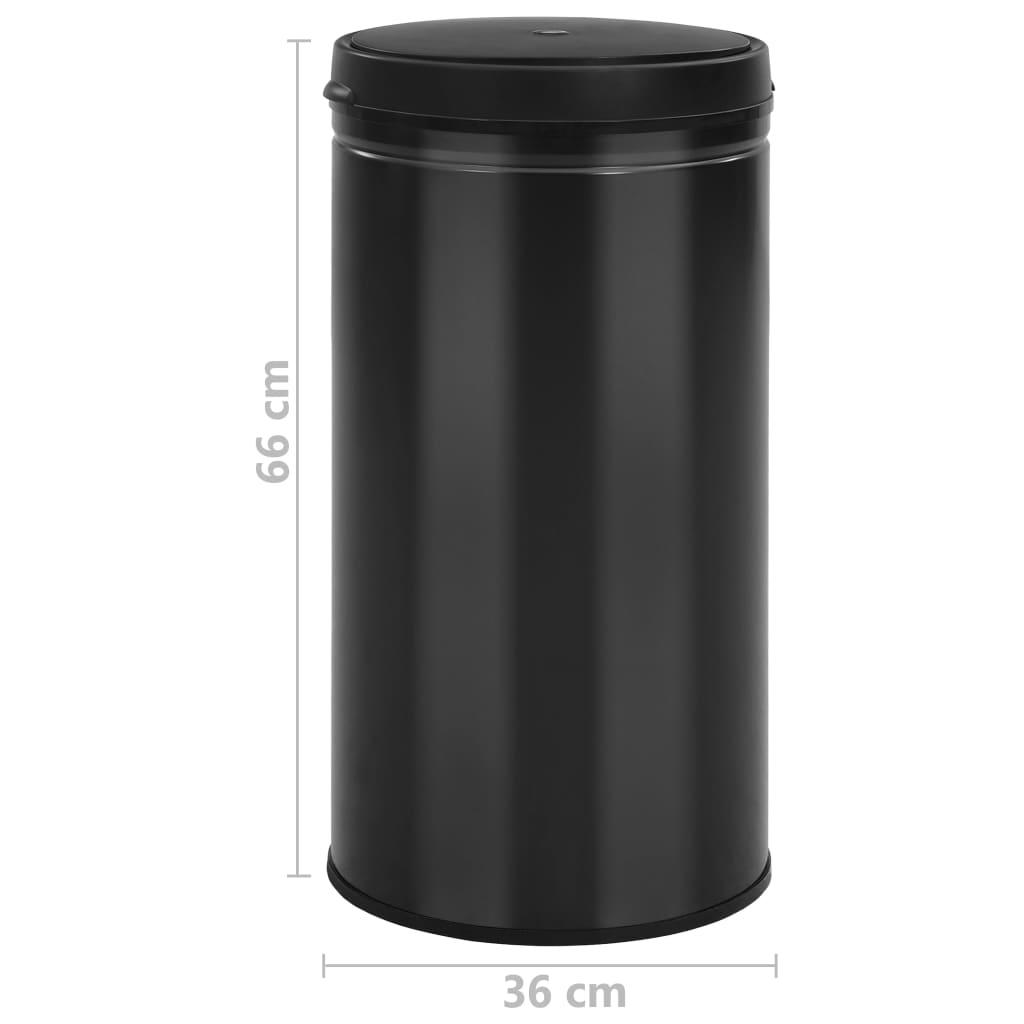 Odpadkový koš s automatickým senzorem 60 l uhlíková ocel černý