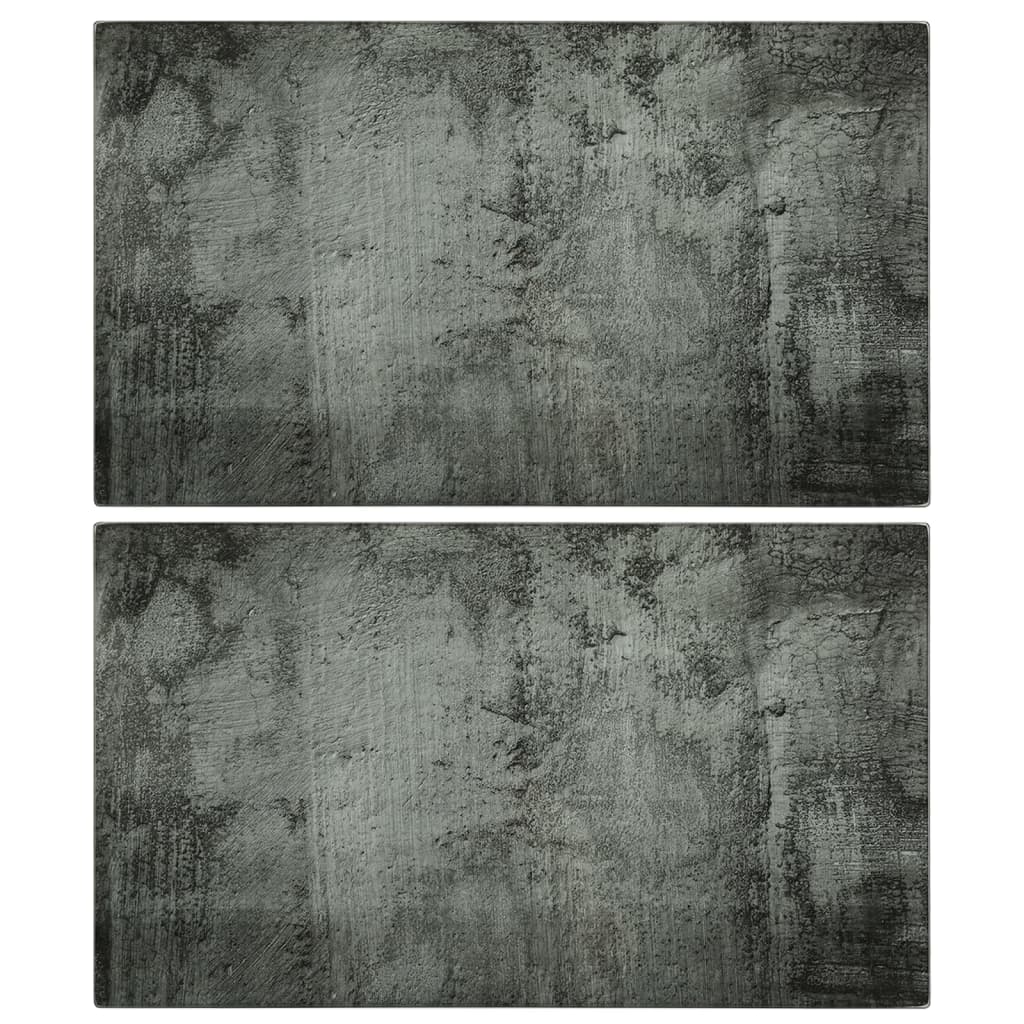 Kuchyňská prkénka 2 ks se vzorem betonu tvrzené sklo